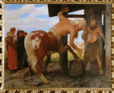 Kentaur in der Dorfschmiede - Kentauri kyläsepän luona ... tekijältä Arnold Böcklin