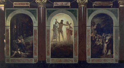 Valo viedään pimeyteen (luonnos Breslaun Sleesialaisen taidemuseon tarpeisiin) tekijältä Arnold Böcklin