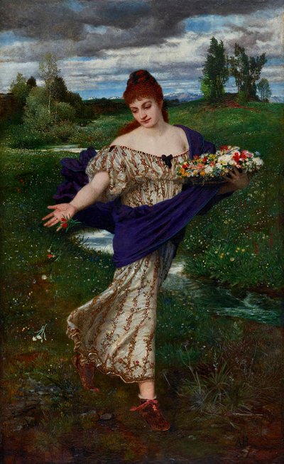 Flora, kukkia sirottelemassa tekijältä Arnold Böcklin