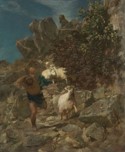 Pan säikäyttää paimenen tekijältä Arnold Böcklin