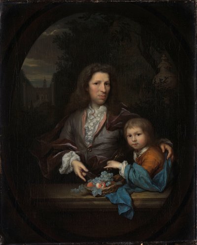 Jan van de Poll (1668-1745) ja hänen poikansa Harmen Hendrick (1697-1772). tekijältä Arnold Boonen
