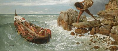 Odysseus ja Polyfemus, 1896 tekijältä Arnold Böcklin