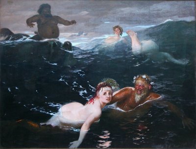Aalloilla leikkiminen tekijältä Arnold Böcklin