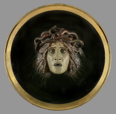 Kilpi, jossa on Meduse kasvot, 1897 tekijältä Arnold Böcklin