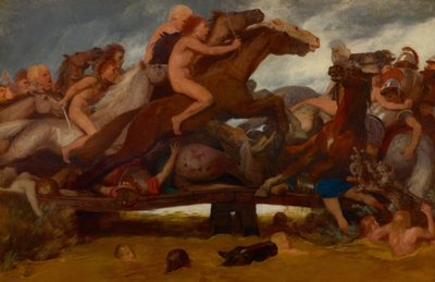 Taistelu sillalla, 1889. tekijältä Arnold Böcklin