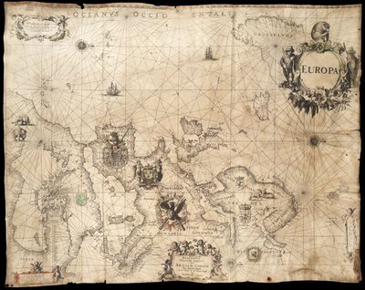 Eurooppa; Pascaarte de Arnold Colom (1660) tekijältä Arnold Colom