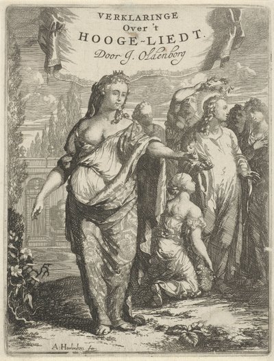 Rakkaus personoitu ja Kristus-palkittu Nimisivu: J. Oldenborgh, lausunto Hooge-liedtistä, 1691 tekijältä Arnold Houbraken