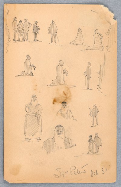Figuuriluonnoksia Pyhän Pietarin luona tekijältä Arnold William Brunner