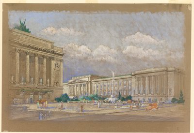 Study for Proposed Music and Arts Center, New York, NY tekijältä Arnold William Brunner