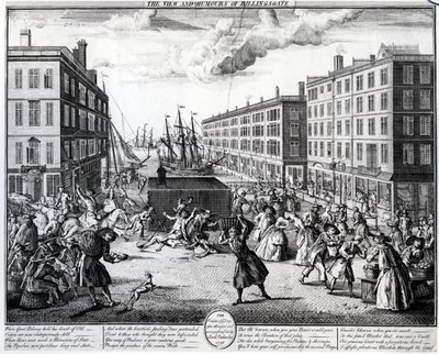 Billingsgaten näkemys ja huumori, 1736 tekijältä Arnold van Haecken