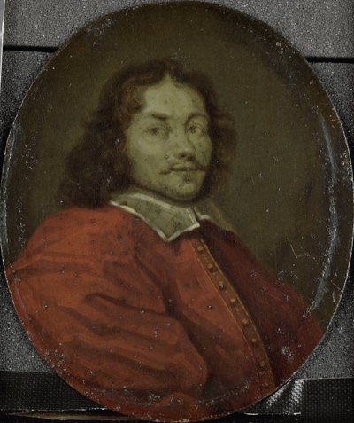 Matthijs Gansnebin muotokuva, nimeltä Tengnagel, runoilija Amsterdamissa tekijältä Arnoud van Halen