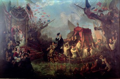 George Washington saapuu New Yorkiin 30. huhtikuuta 1789 tekijältä Arsene Hippolyte Rivey