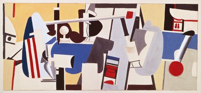 Tutkimus seinämaalausta varten hallintorakennuksessa, Newark Airport, New Jersey tekijältä Arshile Gorky