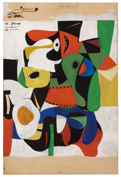 Nimetön, n. 1941 (grafiitti ja guassi paperilla) tekijältä Arshile Gorky