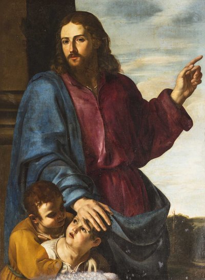 Kristus siunaa lapsia Anna pienten lasten tulla luokseni, c. 1629-1630. tekijältä Artemisia Gentileschi