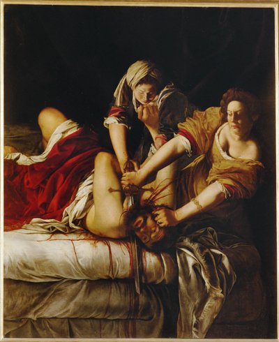 Judith ja Holofernes (maalaus kankaalle) tekijältä Artemisia Gentileschi