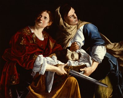 Judith ja hänen palvelijansa Holofernesin pään kanssa (öljy kankaalle) tekijältä Artemisia Gentileschi