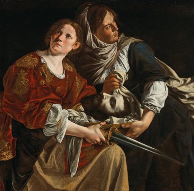Judith Holofernesin pään ja palvelijan kanssa. tekijältä Artemisia Gentileschi