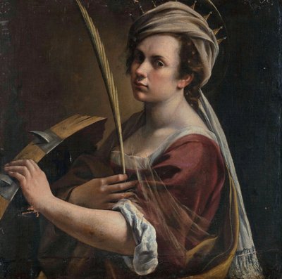 Omakuva Aleksandrian pyhänä Katariina tekijältä Artemisia Gentileschi