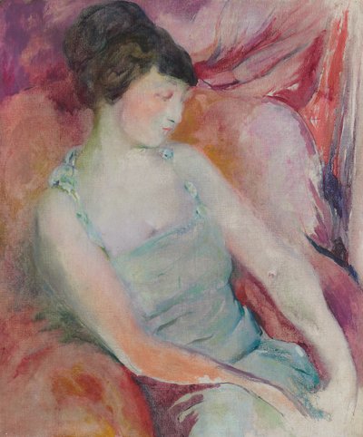 Helen Fleck Seyffertin muotokuva, n. 1921 (öljy kankaalle) tekijältä Arthur Beecher Carles