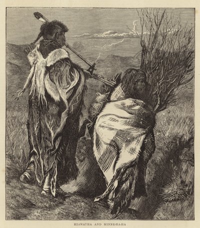 Hiawatha ja Minne-Ha-Ha (kaiverrus) tekijältä Arthur Boyd (after) Houghton