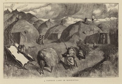 Pawnee-leiri keskitalvella tekijältä Arthur Boyd Houghton