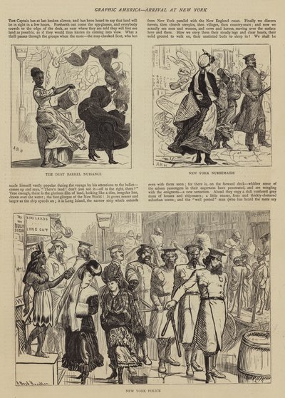 Graphic America, saapuminen New Yorkiin tekijältä Arthur Boyd Houghton