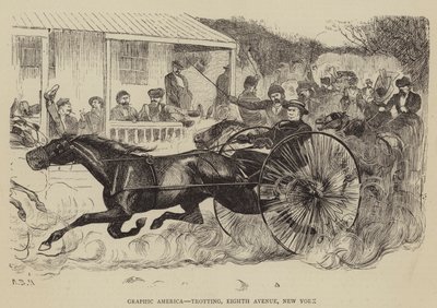 Graphic America, Trotting, Eighth Avenue, New York tekijältä Arthur Boyd Houghton