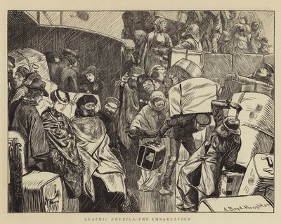 Graafinen America, the Embarkation tekijältä Arthur Boyd Houghton