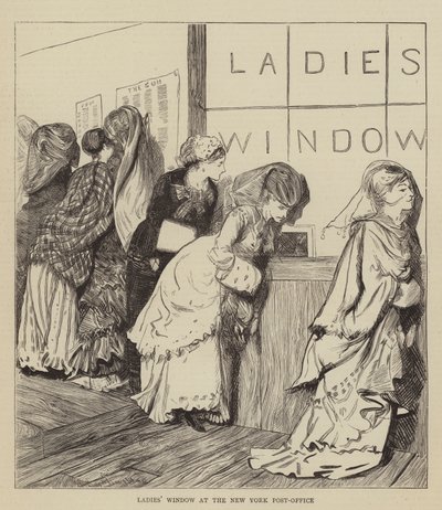 Naisten ikkuna New Yorkin postitoimistossa tekijältä Arthur Boyd Houghton