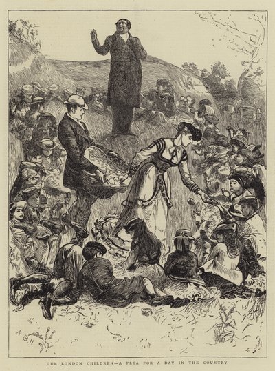 Lontoon lapsemme, pyyntö päivälle maalla tekijältä Arthur Boyd Houghton