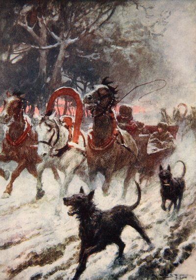 Elisabeth of Bohemia varastaa Unkarin kruunun (väri litho) tekijältä Arthur C. (after) Michael