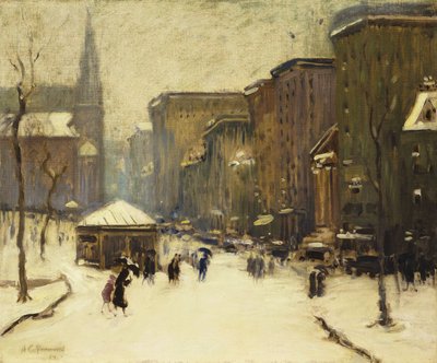Park Streetin kirkko lumessa tekijältä Arthur Clifton Goodwin