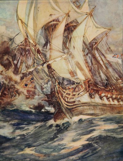The Bright Medusa, kuvitus Henry Newboltin (1862-1938) pubin teoksesta "Drake