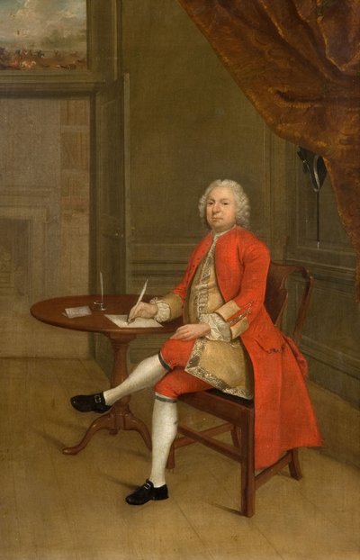 Punapukuisen miehen muotokuva, 1785. tekijältä Arthur Devis