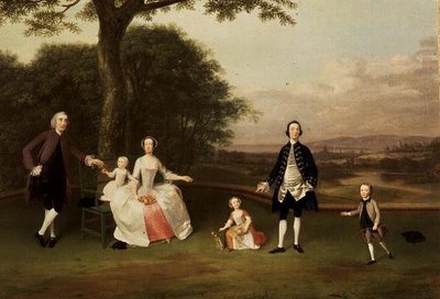 Till-perhe, n. 1750-1751 tekijältä Arthur Devis
