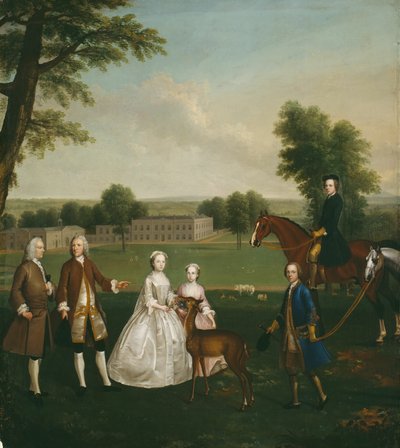 Thomas Lister ja perhe Gisburne Parkissa, 174041. tekijältä Arthur Devis
