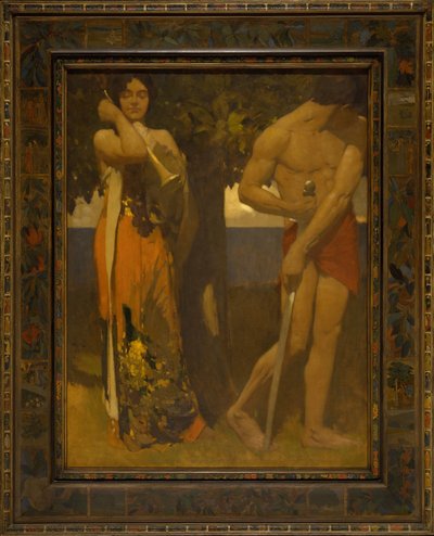 I Piped mutta te ette tanssiisi, c. 1907-1929. tekijältä Arthur Frank Mathews