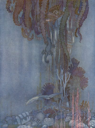 Mietin mitä kipua oli hukkua (väri litho) tekijältä Arthur George Watts