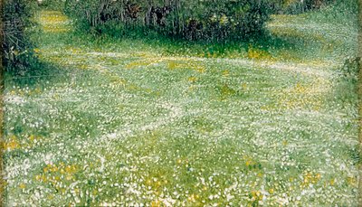 Päivänkakkaroita Burnhamissa, noin 1918 (öljy kankaalle). tekijältä Arthur Hacker