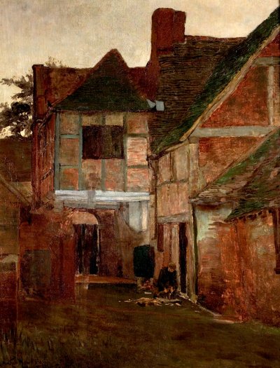 An Old Posting Yard, Surrey, 1885 tekijältä Arthur Hawksley