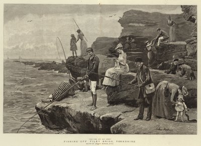 Kalastetaan Filey Briggillä, Yorkshiressa tekijältä Arthur Hopkins