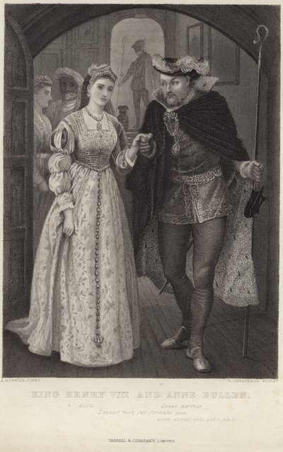Kuningas Henry VIII ja Anne Bullen tekijältä Arthur Hopkins