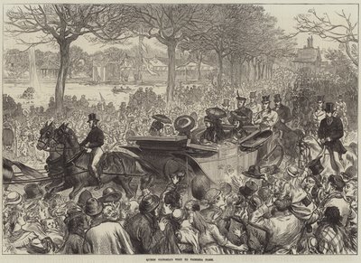 Kuningatar Victorian vierailu Victoria Parkissa tekijältä Arthur Hopkins