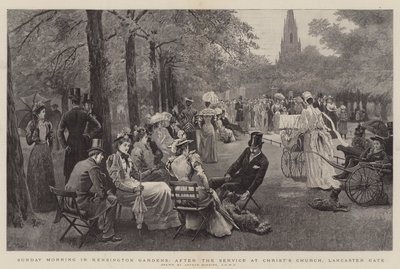 Sunnuntaiaamu Kensington Gardensissa Kristuksen kirkossa Lancaster Gaten jumalanpalveluksen jälkeen tekijältä Arthur Hopkins