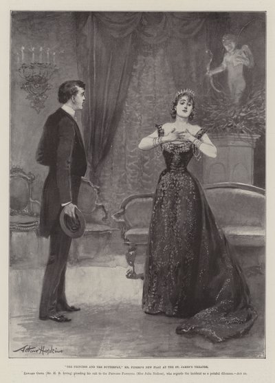 Prinsessa ja perhonen, herra Pineron uusi näytelmä St Jamesin teatterissa tekijältä Arthur Hopkins