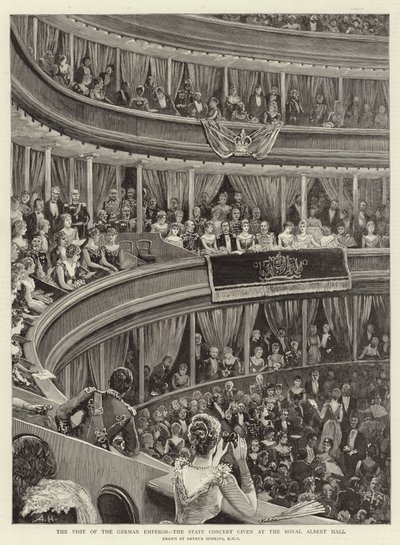Saksan keisarin vierailu, valtionkonsertti Royal Albert Hallissa tekijältä Arthur Hopkins