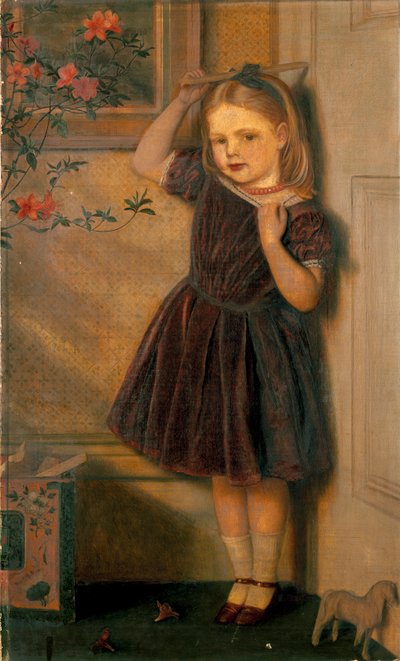 Cecily Ursula, kolmevuotias, oli esillä 1867 tekijältä Arthur Hughes