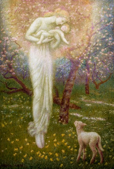 Pieni karitsa, kuka sinut loi (maalaus) tekijältä Arthur Hughes