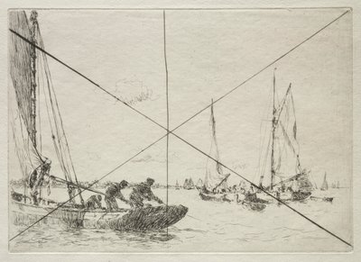 Oyster Dredging, Länsi-Mersea tekijältä Arthur John Trevor Briscoe